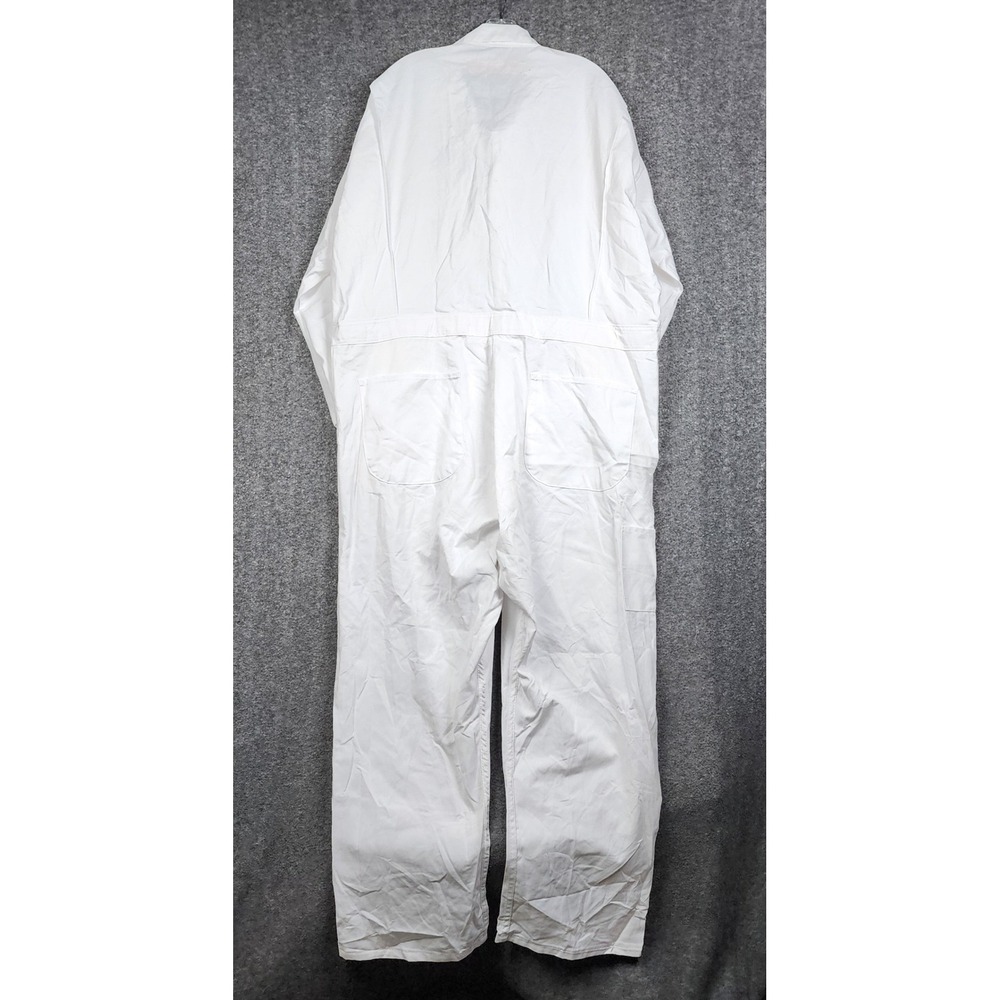 Red Kap Coverall Mens XL Regular White Long Sleeve Zip Front Workwear Utility - Picture 2 of 9